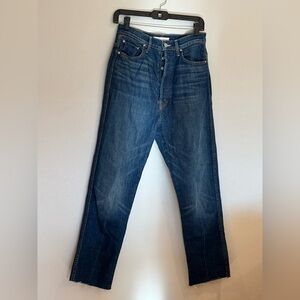 Mother Superior Jeans Tippy Top Frisky Flood Fray Women 27 Straigh